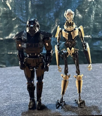 Star Wars 6” Serie Negra DARK TROOPER Y GENERAL GREVIOUS / Incompleto Foto 1 de 4