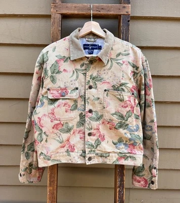 Chaqueta de Camionero Años 80 Polo Ralph Lauren AOP Estampado Floral L Mujer Foto 1 de 4