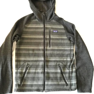 PATAGONIA MEN'S MEDIUM GRAY PULLOVER TECH FLEECE HOODIE SWEATSHIRT - Picture 1 of 12