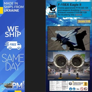 Katran 4881 1/48 F-15EX Eagle II Auspuffdüsen Motor F-110-GE-129 (geöffnet) - Bild 1 von 5