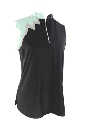 JAMIE SADOCK Sleeveless 1/4 Zip Black Golf Top Shirt Size M Pickleball Tennis - Image 1 of 4