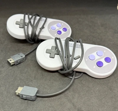 Official SNES Mini Classic Edition OEM CLV-202 Controller Pair Super Nintendo - Image 1 of 4