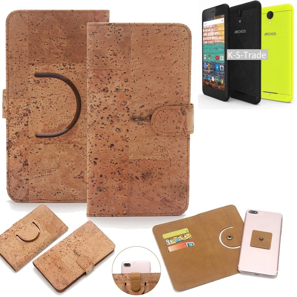 Housse Coque 360° pour Archos 50f Neon de liège Case protecteur Flip Cover - Photo 1/4