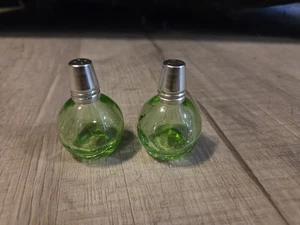 Shaker sale e pepe sfera di vetro cackle verde vintage made in Japan RL326 - Foto 1 di 4