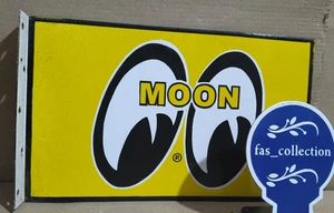 Moon Porcelain Enamel Sign 18 x 10 Inches 2 Sided - Picture 1 of 7