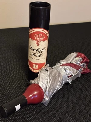 Paraguas en botella de vino  Foto 1 de 4