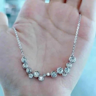 New In GIft Box Constalla necklace mixed cut, white, rhodium plated 5722473 - Image 1 of 2