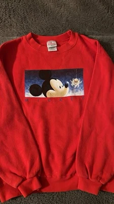 Kids L 10/12 Vintage/y2k Disney Halloween Sweatshirt Mickey & Spider - Image 1 of 2