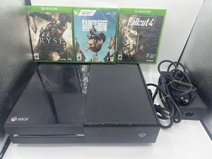 Microsoft Xbox One Console Black with 1 Controllers & 3 Video Games Bundle - Picture 1 of 7