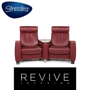 Stressless Arion Leder Sofa Rot Zweisitzer Funktion Couch #13342 - Bild 1 von 12