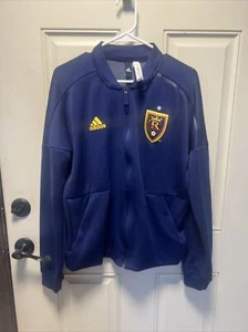 Mens Adidas Real Salt Lake Track Jacket RSL MLS Soccer Full Zip Size M - Picture 1 of 8