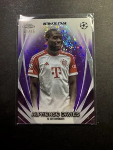 2023-24 Topps Cromo UEFA CC/75 Alphonso Davies Ultimate Stage Púrpura #USC-22 - Imagen 1 de 2