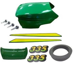 New Upper & Lower Hood/Bumper/Foam Isolator/LH&RH Stickers Fits John Deere 335 - Picture 1 of 11