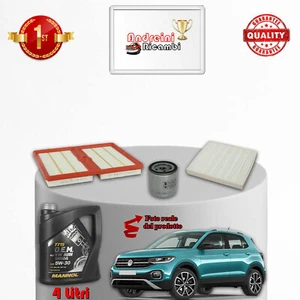 KIT TAGLIANDO 3 FILTRI E OLIO VW T-CROSS 1.0 TSI 70KW 95CV DAL 2018 -> - Imagen 1 de 1