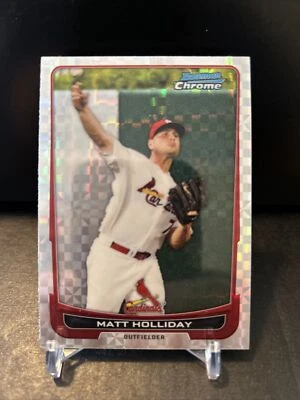 MATT HOLLIDAY 2012 Bowman Chrome X-FRACTOR Parallel Card 109 ST LOUIS CARDINALS - Image 1 of 2