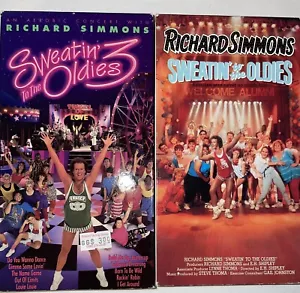 Sweatin to the Oldies 1 & 3 - Richard Simmons Vintage Workout VHS Tape - Picture 1 of 2