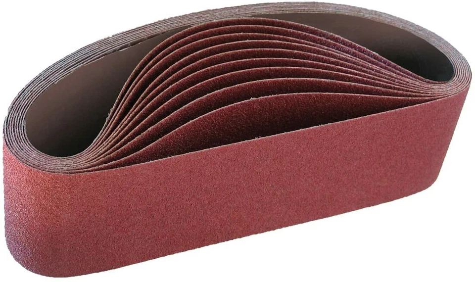 12PCS 4 x 24 inch Sanding Belts 60 80 120 150 240 400 Grit Belt Sander Sandpaper - Image 1 of 4