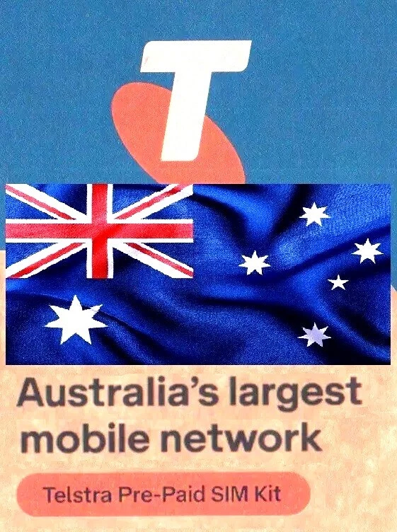 NEW, AUSTRALIAN, TELSTRA, Trio SIM CARD starter kit. For using in AUSTRALIA. - Image 1 of 4