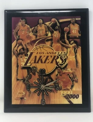 RELOJ DE PARED LOS ANGELES LAKERS 1999 2000 BALONCESTO NBA pies Kobe Bryant/Shaq Foto 1 de 4