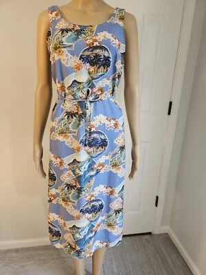 Vestido Piccalino Sin Mangas Estampado Hawaiano Vintage Pequeño Mediano Foto 1 de 4