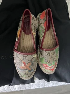 GUCCI GG Supreme Tian Espadrilles Flats Size 6 - Picture 1 of 4