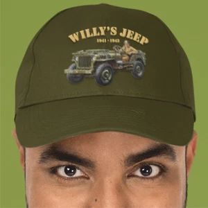 Retro Classic Iconic WW2 US Army Willy's Transport Quality  Baseball Cap - Picture 1 of 7