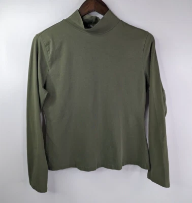 Camisa Suéter Top Para Mujer Skyr Mediana Cuello Alto Verde Manga Larga Foto 1 de 4