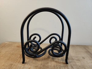 Porta tovaglioli a rotolo in metallo nero - porta tovaglioli classico per tavoli, sala da pranzo  - Foto 1 di 10