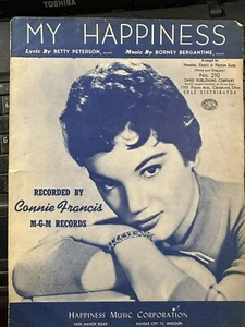 I 1955 Chitarra Elettrica/Hawaiana CONNIE FRANCIS Spartiti MY HAPPY - Foto 1 di 2
