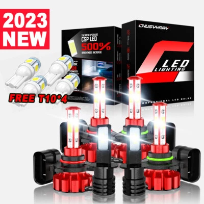 For Chevy C1500 C2500 C3500 1990-1998 6X LED Headlight Bulb Hi Lo + Fog Light - Image 1 of 4