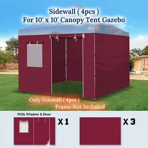 9.8x6.54' Sidewall ONLY w Zipper Door For 10'x10' Pop Up Canopy Party Tent - Picture 1 of 39