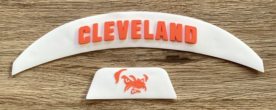 CLEVELAND BROWNS BLANCO Parachoques 3D Delanteros y Traseros Riddell F/S Speed Flex Casco Foto 1 de 1