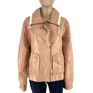 PERSONA Women Bronze Bomber Jacket Coat Size Plus S - Picture 1 of 11