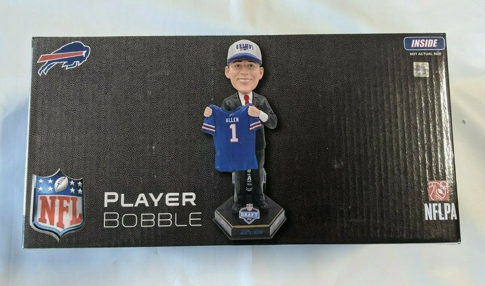 Josh Allen #17 Día del Draft Bobblehead Nueva Camiseta Azul Bobble Buffalo Bills #/2018 Foto 1 de 4