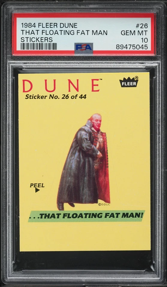 1984 Fleer Dune Stickers That Floating Fat Man #26 PSA 10- POP 1 - Image 1 of 2