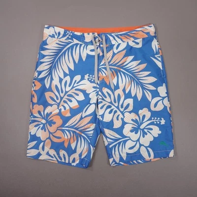 Tommy Bahama Relax Boardshorts 11" Pantalones Cortos Para Hombre 36 Azul Naranja Bolsillos Florales Foto 1 de 4