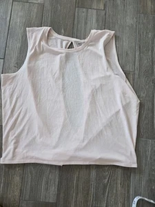 Athleta Size 2X Pink Tank Top Lightweight Sleeveless Crew Neck Open Back. EUC - Picture 1 of 5