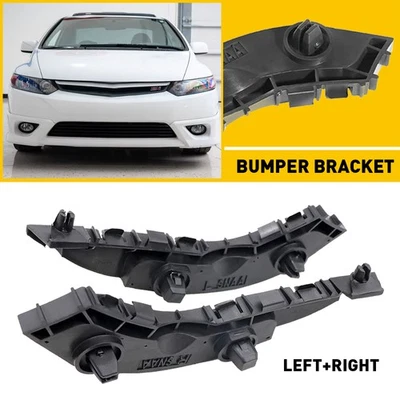 2Pack Front Bumper Bracket for Honda Civic 2006-2010 2011 Left Right Side ABS - Image 1 of 4