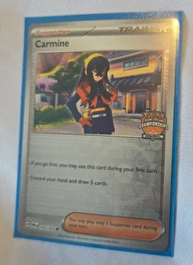 Pokémon TCG: Carmine 145/167 STAFF Regional Championships Promo SV05 2024 Nm - Picture 1 of 2