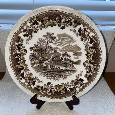 Vintage 1930’s Woods Burslem Plate Seaforth Blue & White 10 inches. Lovely plate - Image 1 of 4