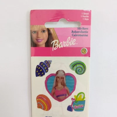 De colección Sandylion Barbie Día de Playa Verano Mar Conchas Corazón 1 Hoja de Pegatinas Foto 1 de 3