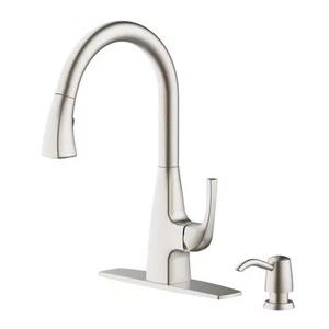 Glacier Bay Calandine Single-Handle Pull-Down Sprayer Kitchen Faucet with soap - Picture 1 of 10