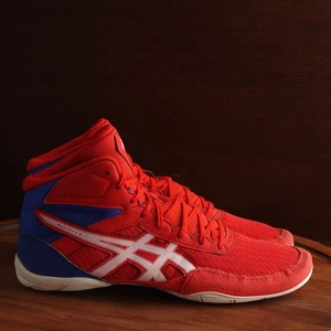 Asics Ringerschuhe Herren Gr. 12 Rot Blau Matflex 6 Sneaker Boxen MMA Sport - Bild 1 von 14