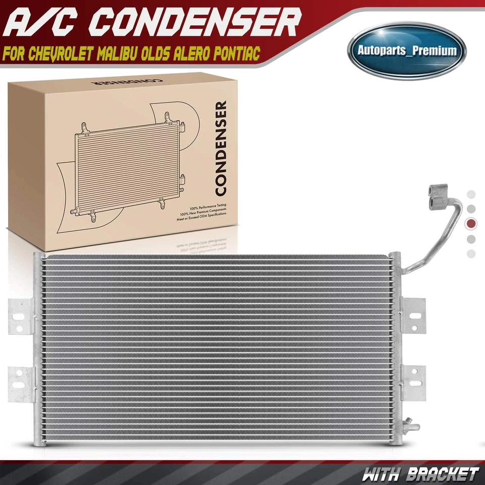 Condensador de CA con soporte para Chevrolet Malibu Oldsmobile Alero Pontiac Grand Am Foto 1 de 4