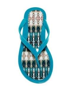 Nicole Miller Size 9 Flipper Thong Sandal Flip Flop Color Jade NWT - Picture 1 of 3