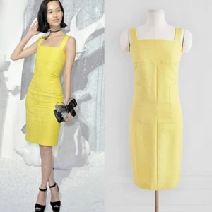 NWT CHANEL 12C LIGHT YELLOW SILK DRESS FR34 - Picture 1 of 13