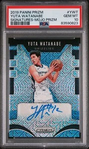 2019 Panini Prizm Signatures Yuta Watanabe Rookie Mojo Auto 15/25 PSA 10 POP 1 - Picture 1 of 2