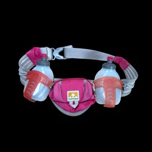 Cintura Nathan Hydration Waist Pack rosa escursionismo corsa all'aperto 2 bottiglie d'acqua 9 oz - Foto 1 di 12
