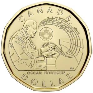 Canada 2022 Oscar Peterson $1 Dollar Loonie Regular Coin - Picture 1 of 2