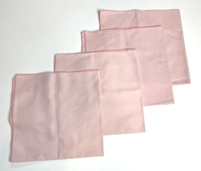 Set of 4 Rose Pink Dinner Napkins - 18” x 18.5” - Never Used - Image 1 of 4